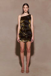 Ayana Cross Back Mini Dress Velvet Burnout