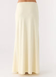 Like A Flower Maxi Skirt - Lemon Yellow