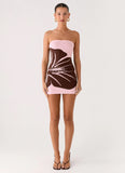 Kader Strapless Knit Mini Dress Espresso Meadow