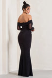 Alex Black Bardot Twist Maxi Dress