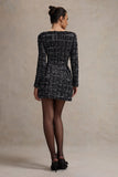Contessa Black Boucle Long Sleeve Mini Dress