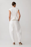 Oriana Linen Oversize Pants White