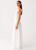 Carmel High Neck Maxi Dress White