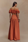 Autumn Maxi Skirt Burnt Orange