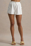 Lira Ecru Shorts With Lace Detail