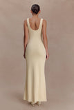 Marta Slinky Cowl Maxi Dress Lemon