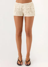 Cynthiana Mini Shorts Ivory