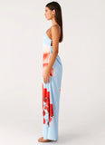 Chloe Maxi Dress Turquoise Bloom