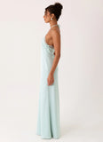 Samaria Halter Maxi Dress - Aqua