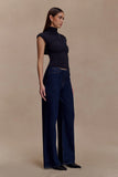 Freesia High Neck Sleeveless Top Black