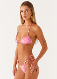 Lali Bead Bikini Top Pink Print