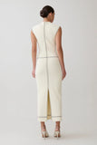 Malone Bandage Knit Midi Dress Ivory