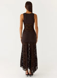 Koka Lace Maxi Dress Cool Chocolate