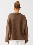 Jack Oversized Knit Sweater Tan Marle