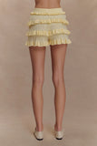 Amy Pointelle Knit Frill Bloomers Lemon