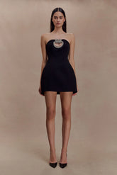 Hilda Embellished Strapless Mini Dress Black