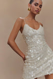 Romilly Sequin Mini Dress Ivory