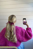 Blush Blossom Pink Knit Cardigan