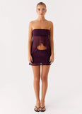 Caleb Mini Skirt Plum