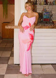 Jasmyn Cowl Maxi Dress Pink Petal