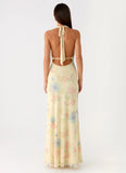 Tedder Halter Maxi Dress Spring Meadow