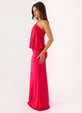 Telling You Maxi Dress Red Magenta