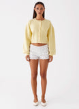 Daphne Knit Cardigan Butter Yellow