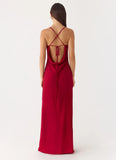 Saria Maxi Dress - Deep Red