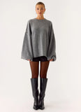 Jack Oversized Knit Sweater Grey