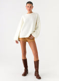 Jack Oversized Knit Sweater Cream
