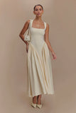Sharon Scuba Jersey Midi Dress Ivory