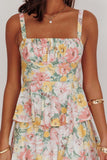 Women Floral Maxi Dress Sleeveless Bow Back Tiered Boho Flowy Long Dresses Summer Fall