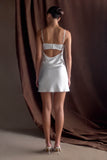 Scarlett Satin Slip Mini Dress Ivory