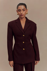 Bellamy Cinched Blazer Mahogany