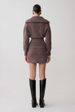 Skylaine Knit Mini Skirt Brown Marle