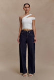 Anna One Shoulder Modal Top White