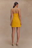 Reyes Cotton Floral Mini Dress Butterscotch