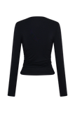 Sari Long Sleeve Modal Top Black
