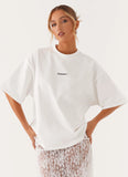 Signature Oversized Tee White