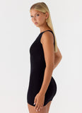 Amaris Knit Mini Dress Black
