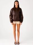 Indara Bomber Jacket Chocolate