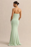 Melva Mint Bandeau Maxi Dress