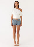 Janni Off Shoulder Top - White