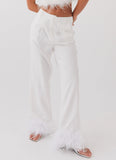 Shake It Off Feather Pants Snow