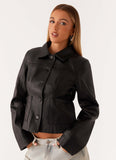 Verona Faux Leather Jacket Black