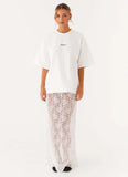 Signature Oversized Tee White