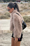 Nero Light Brown Faux Fur Jacket