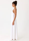 Calianna Linen Maxi Dress - White