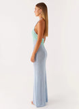 Caspa Crochet Maxi Dress Multi