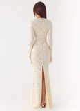 Astoria Long Sleeve Maxi Dress Ivory